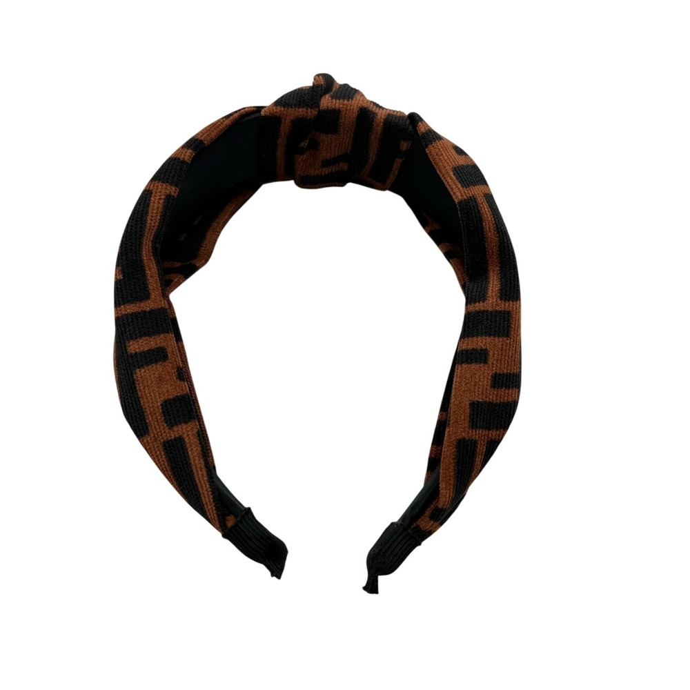 Brown and Black Knot Front Headband